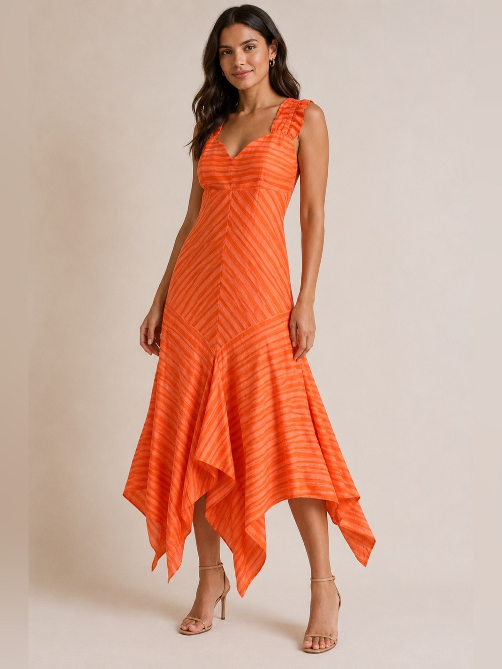 IC by Connie K Dress Womens S Orange Y2K Coquette Size Medium